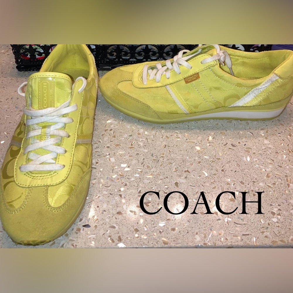 Coach Marabelle Shoes Neon Yellow Q1789